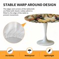 thumbnail image 6 of Rooster Chicken Sunflower Elastic Fitted Round Table Cover Fence Plant Waterproof Outdoor Tablecloth for Holiday Party, Picnic, Patio & Dining Fits Tables Up to 45"-54", 6 of 8