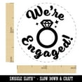 thumbnail image 2 of We're Engaged Wedding Self-Inking Rubber Stamp Ink Stamper - Yellow Ink - Medium 1 Inch, 2 of 7