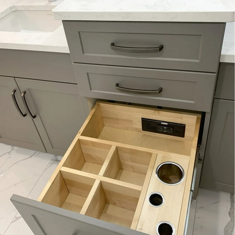 Transform your hair tool storage with in-drawer canisters – Docking Drawer