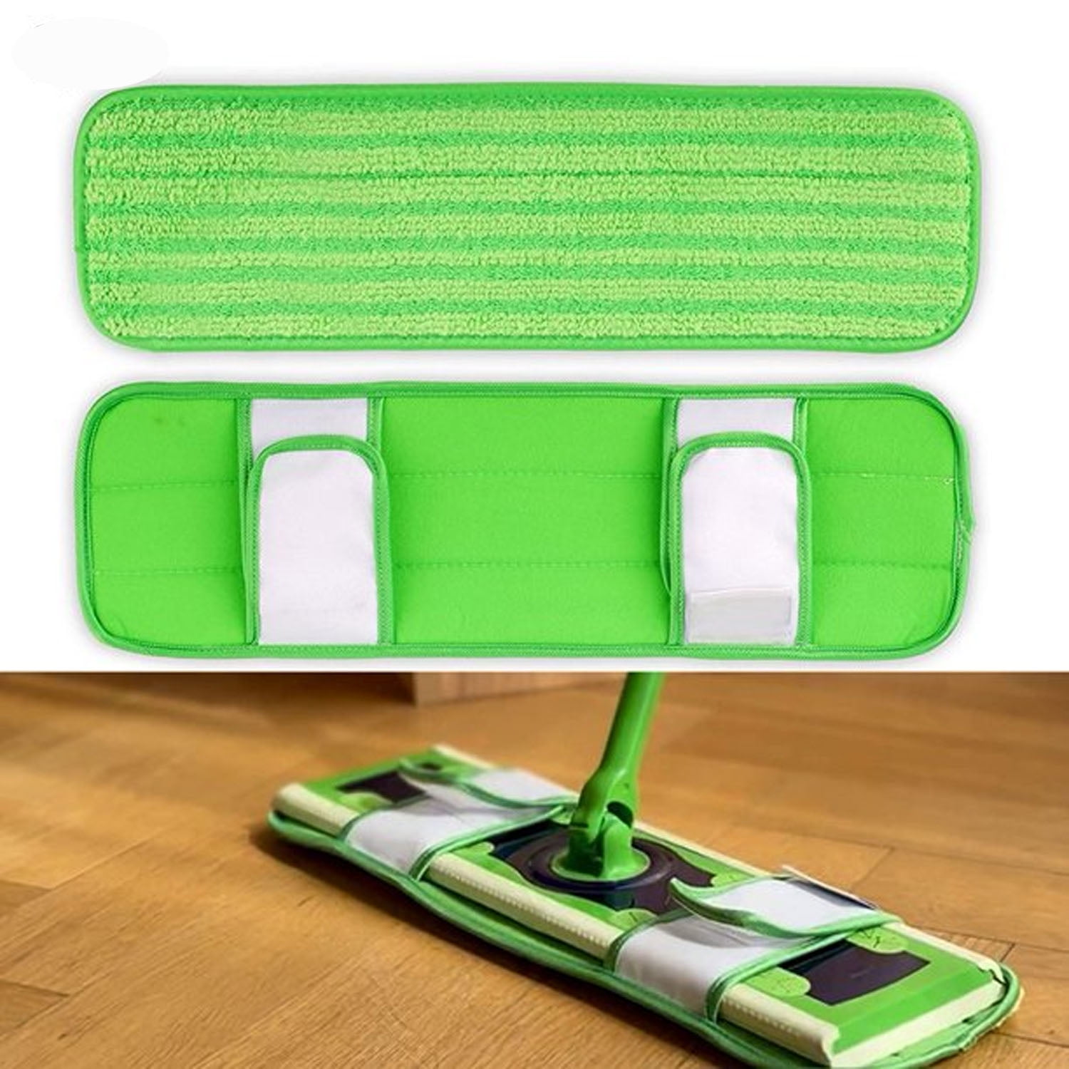 6 Pcs Reusable Dust Mop Pads，Microfiber Mop Pads for Hardwood Floor Wet