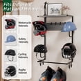 thumbnail image 2 of Soporte de pared para casco de moto OMISRUIS, color gris, 2 of 9