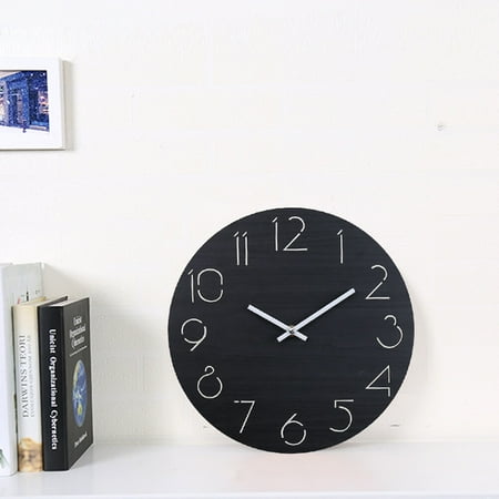 WHAMVOX Black Plastic Modern Wall Clock for Daily Use Decorative Home and Office Gift 10.5 inches