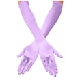 thumbnail image 2 of Fgnfyis Style Elbow Length Satin Opera Gloves for Women Elegant Dance Evening Bridal Wear Purple One Size, 2 of 5
