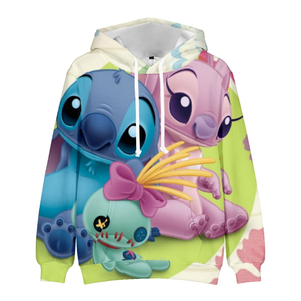 Adults Children Stitch Sweatshirt Boys Girls Lovely Stitch Hoodies 3D Print Cartoon Streetwear