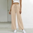 thumbnail image 4 of UAMVSH Wide Leg Pants for Women Comfy Drawstring Casual Pants Baggy Lounge Trousers Spring Summer Clothes with Pockets, 4 of 4