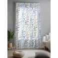 thumbnail image 2 of Sheer Curtains 108 Inches Long, Light Blue Grey Botanical Semi Sheer Curtains Light Filtering Window Treatment, Spring Floral Summer Farmhouse Privacy Voile Drapes for Living Room 52x108 Inch, 2 of 7