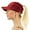 Burgundy, variant on C.C Ponytail Messy Buns Trucker Ponycaps Plain Baseball, Charcoal