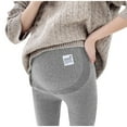 thumbnail image 4 of DeHolifer Women's Maternity Leggings Over The Belly High Waisted Soft Comfy Warm Pregnancy Pants Gray XL, 4 of 8