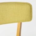 thumbnail image 5 of Noble House Sadie Indoor Mid Century Modern Fabric Dining Chairs, Set of 4, Green Tea+Natural, 5 of 8