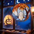 thumbnail image 2 of DVKOVI Halloween Suncatcher Stained Glass Window Hanging Decor Aesthetic Wall Decor Garden Sun Catchers Silver A, 2 of 7