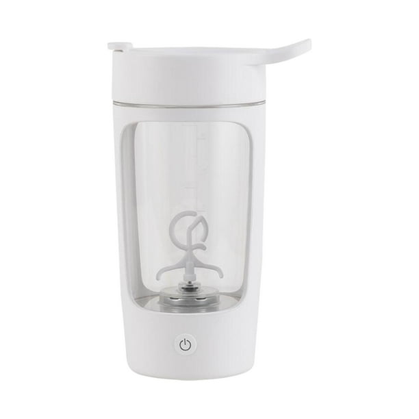 Botella mezcladora eléctrica de proteínas, batidos automezclables para reemplazo de comidas, vaso para licuadora Blanco