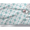thumbnail image 2 of Soimoi Silk Fabric Snowflake Artistic Print Fabric by Yard 42 Inch Wide, 2 of 3