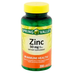 Spring Valley Zinc Caplets, 50 mg, 200 Ct