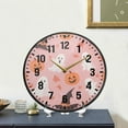 thumbnail image 4 of Yayeee Wall Clock Battery Operated 11.9" Silent Non-Ticking for Living Room, Cute Pink Halloween, 4 of 8