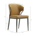 thumbnail image 3 of Kirsten Camel Leatherette Dining Chair with Metal Legs - Set of 4, 3 of 10
