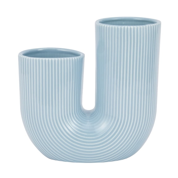 Vase bleu en forme de U Anko