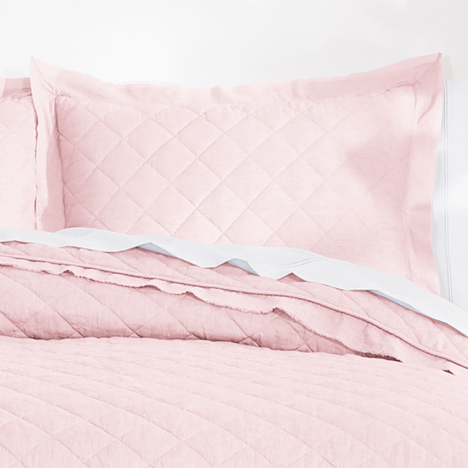 Details about   Pottery Barn Washed Cotton Quilted Standard Sham Rose PINK 