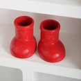thumbnail image 2 of Jarrón de Cerámica con Forma de Bota y Zapato, Portalápices de , para Mesa, para Ikebana, Decoración del Hogar, Color Rojo., 2 of 6