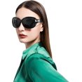 thumbnail image 2 of Gafas de sol polarizadas de gran tamaño, protección UV400, montura grande, estilo vintage, para mujer, 2 of 4