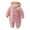 Pink, variant on NOKIO Unisex Baby Snowsuit Infant Cute Bear Hooded Winter Warm Jumpsuit Autumn/Winter Cute Cartoon Bear Hooded Zippered Jumpsuit Party Birthday Indoor And Outdoor