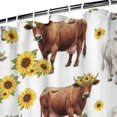 thumbnail image 3 of Highland Cow Sunflower Cow Pattern Shower Curtain 84"x72" ,Bathroom Decorative Shower Curtains Set with 12 Hooks,Modern Waterproof Washable Shower Curtain, 3 of 6