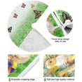 thumbnail image 2 of FMSHPON Easter Bunny Eggs Spring FlowersButterfly Xmas Christmas Tree Skirt Stand Mat for Holiday Party Decoration Indoor Outdoor 48 inches, 2 of 6