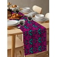 thumbnail image 6 of Ldtrchee Pink Turquoise Abstract Table Runner 72 Inches, Ethnic Modern Geometric Aesthetics Bed Runner Dresser Scarves Tabletop for Indoor Outdoor Parties/Ceremony/Banquet, 14" x 72", 6 of 8