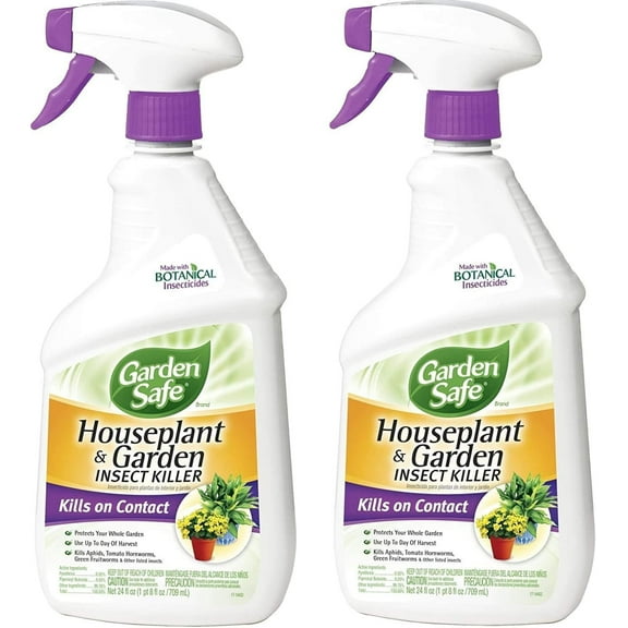 Garden Safe 80422 Houseplant and Garden Insect Killer 24-Ounce Spray, 2 Pack
