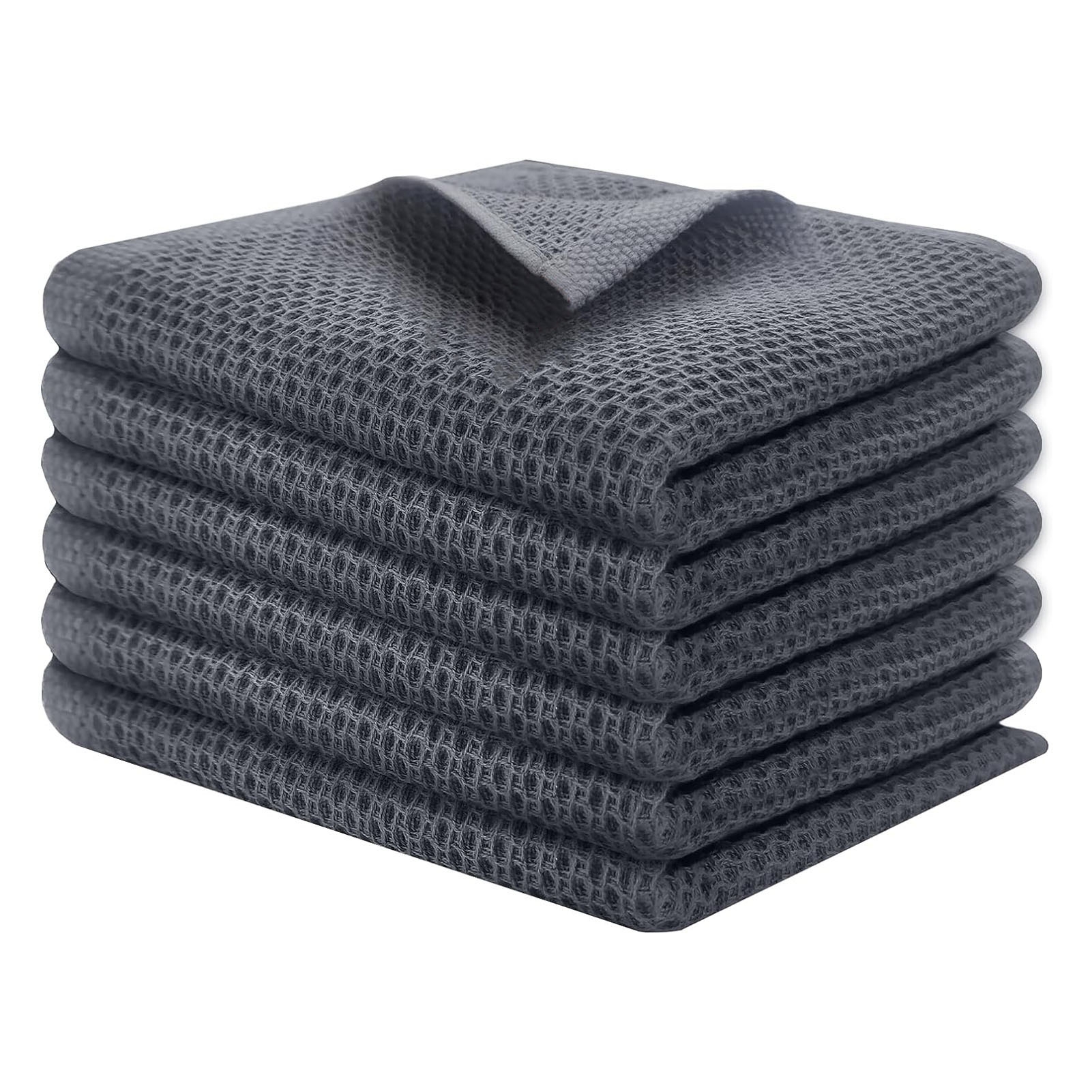 Naierhg 6Pcs Cotton Towel Super Soft Absorbent Face Towel Long Lasting Hand Towels Quick Drying Bath Towels for Home Grey