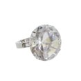 thumbnail image 1 of Sagebrook Home Glass 4" Diamond Ring Decor, Rainbow/Silver, 1 of 1