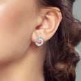 thumbnail image 2 of MULA Original Eternal Double Circle 925 Sterling Silver Hoop Earrings AAA CZ for Women Jewelry Gift, 2 of 5