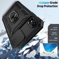 thumbnail image 4 of for iPhone XR Case with Camera Lens Cover, HD Screen Protector, 10 FT Military Grade Drop Protection, Magnetic Ring Holder Kickstand Protective Phone Case, Black, 4 of 12