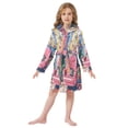 thumbnail image 6 of FORMRS Niños Bathrobe Unisex Hooded Robe Soft Plush Pajamas Sleepwear, Size 4-6T, Art Cat, 6 of 7