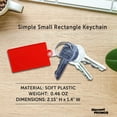 thumbnail image 4 of Rectangle Soft Keychains Set of 10, Bulk Pack - Perfect for Home, Tradeshows, Other Events - Red, 4 of 5