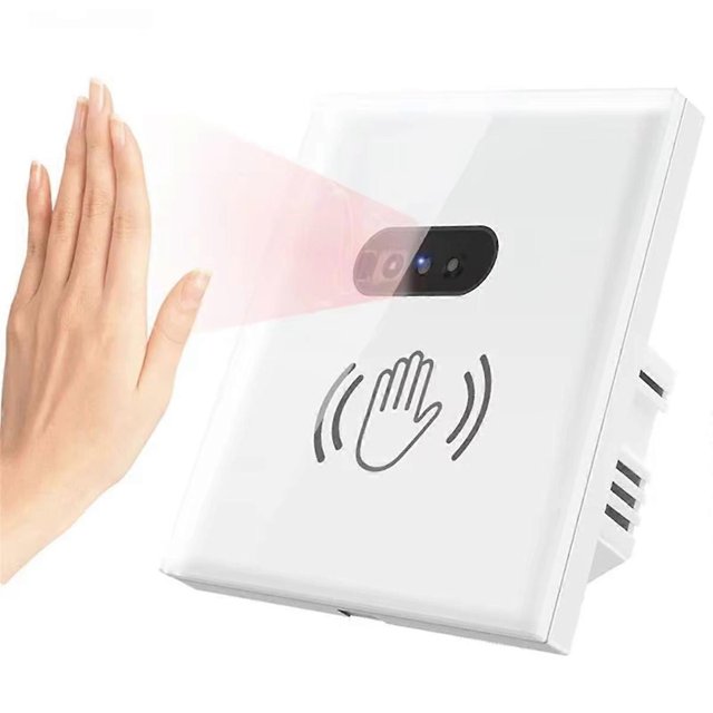 Infrare Wall Smart Light Switch IR Sensor No Need Touch AC110-240V EU Glass Screen Panel Switch Electrical EU Plug
