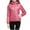 Pink, variant on Women's Lightweight Hooded Winter Windproof Warm Coat with Recycled Insulation Slim Fit Short Jacket Outerwear