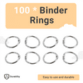 thumbnail image 6 of 100Pcs 19Mm Loose Leaf Binder Rings Key Rings Book Rings Binder Rings for Scrapbook/Album/Craft, 6 of 8