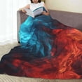 thumbnail image 6 of Cauagu Red And Blue Fire Pattern Flannel Bed Blankets,Fleece Blanket Comfortable Air Conditioning Blanket for Sofa Bed Travel Couch & Living Room -40"x30", 6 of 8
