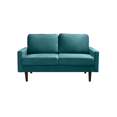 thumbnail image 4 of Koby Home's X Collection Morrison Modern Loveseat, Upholstered in Performance Velvet with Track Arms, Cushion Back, and Wooden Legs, 2-Seater for Small Space, Prussian Blue Color, 4 of 4