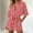 Red, variant on Plcasen Womens Summer Rompers V Neck Short Sleeve Striped Button Down Jumpsuit with Pockets