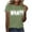 Army Green, variant on Blue Tops Women Plain Short Sleeve Summer Blouses Linen Lightweight Casual Womens Blouse,L