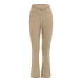 thumbnail image 4 of Gkeoshab Yoga Pants Women's Solid Color High-Waisted Flared Yoga Pants with Pockets Polyester Spandex Wide Leg Fitness Trousers Khaki XL, 4 of 6