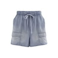 thumbnail image 3 of Time And Tru Women's Chambray Cargo Shorts, 3" Inseam, Sizes XS-XXXL, 3 of 5