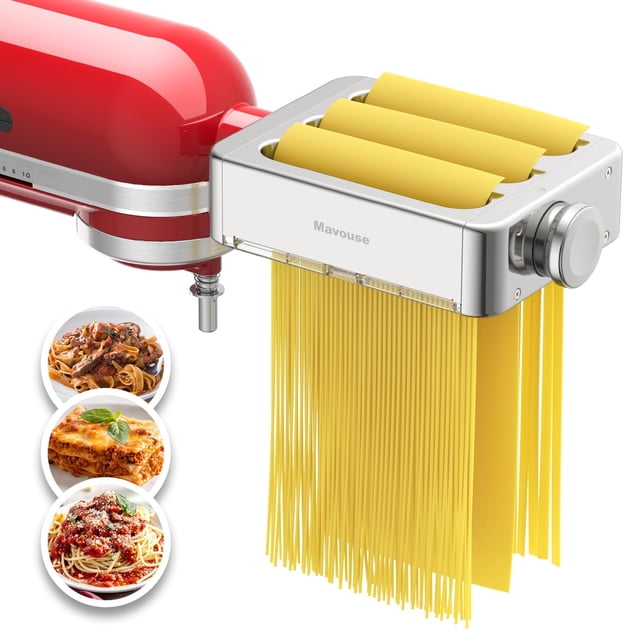 Accesorio para pasta Mavouse 3 en 1, rodillo y cortador de metal