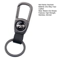 thumbnail image 7 of Tnobhg Keychain High Strength Stainless D-shaped No Deformation Electroplated Anti-lost Faux Leather Buckle Anti-break Car Key Ring Bag Pendant, 7 of 7