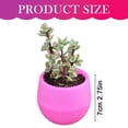 thumbnail image 3 of Mini Round Flower Pots 1 Pack - Small Plant Containers with Drainage Holes, Decorative Pots for Home Office Indoor Plants, Hot Pink, 3 of 9
