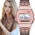 thumbnail image 3 of Reloj electrónico LED para estudiantes masculinos y femeninos con correa de acero, reloj de moda estilo Harajuku multifunción, 3 of 6