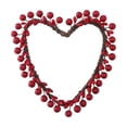 thumbnail image 2 of February 14 Festive Table Decor Candleholder Wreath Red Romantic Heart Mini Wreath Wall Hanging, 2 of 6