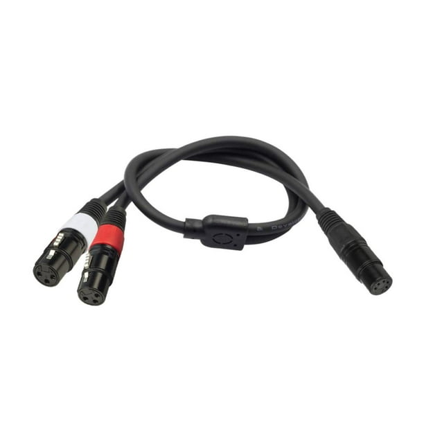 XLR Splitter Cable Microphone Cable 5Pin XLR Female To Dual 3Pin XLR