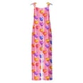 thumbnail image 5 of Womens Valentine's Day Jumpsuits Trendy Heart Printed Sleeveless Jumpers Loose Overalls Jumpsuit Pants With Pockets Multicolor M, 5 of 5